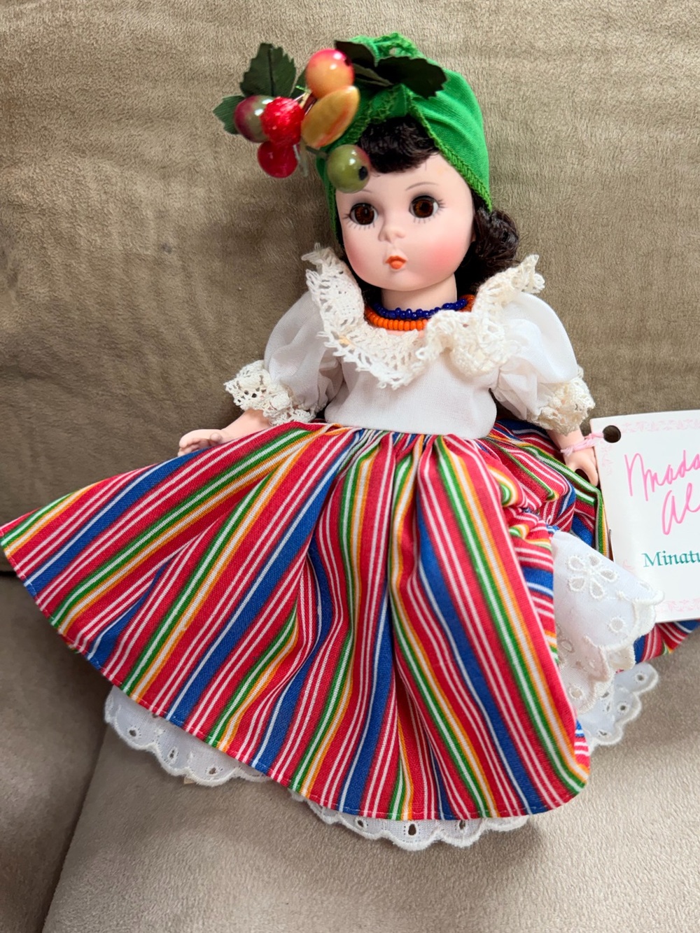Madame Alexander Brazil #547 Collector Doll in Multicolor Striped Skirt